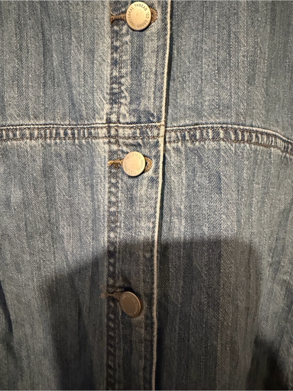 Universal Thread Sleeveless Light Blue Denim Button-Front Dress XXL - Picture 3 of 6